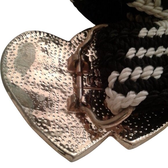 Black Hills Gold Silver Belt Buckle tip woven belt Ornate Floral Heart - Picture 7 of 9
